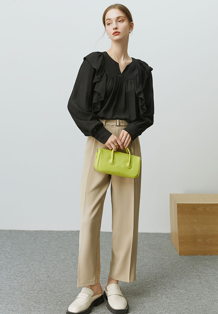 Fashionable French gentle shirt long top CA120421W