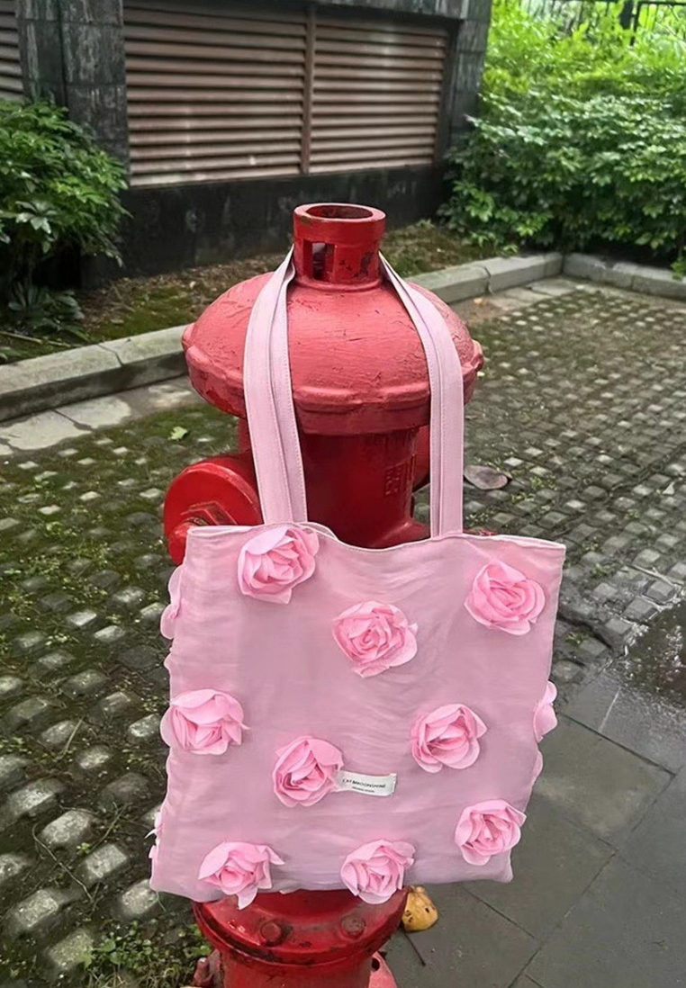 Korean style 3D flower shoulder bag CA25042321W