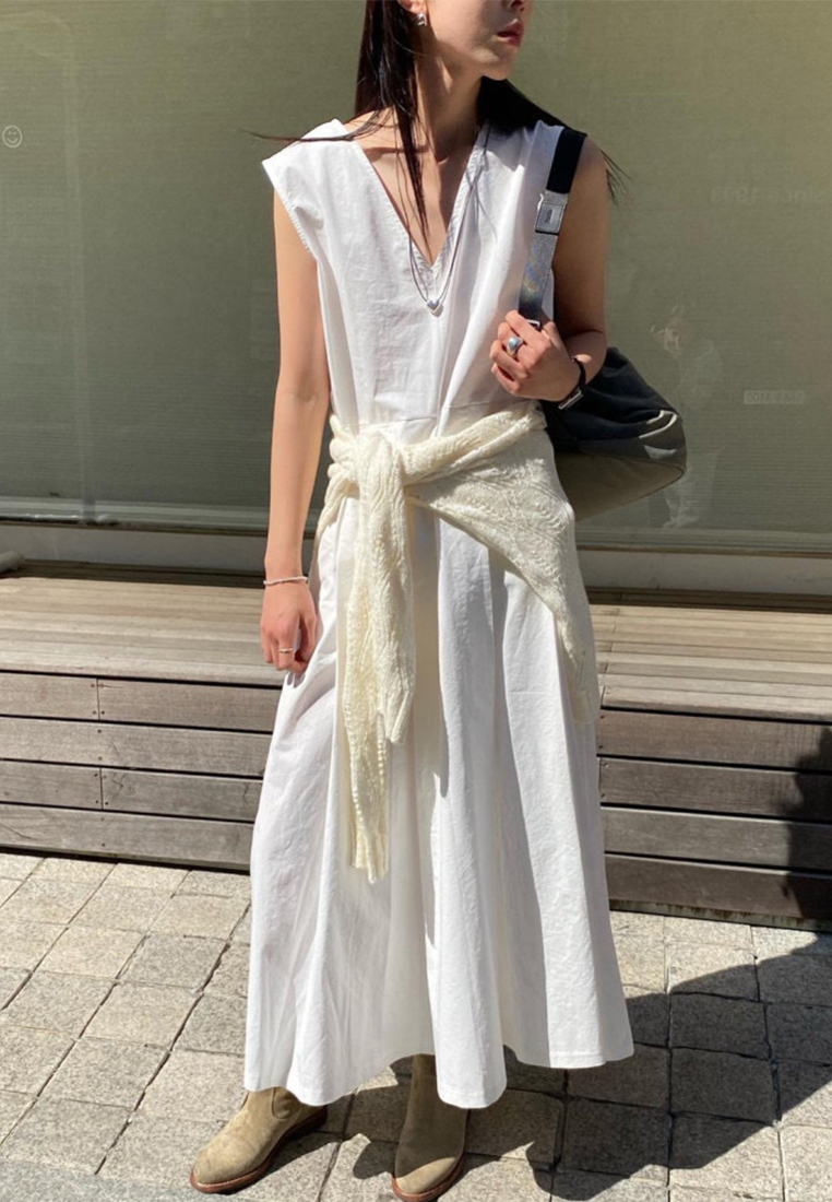 New all-match v-neck dress CA25070921BL