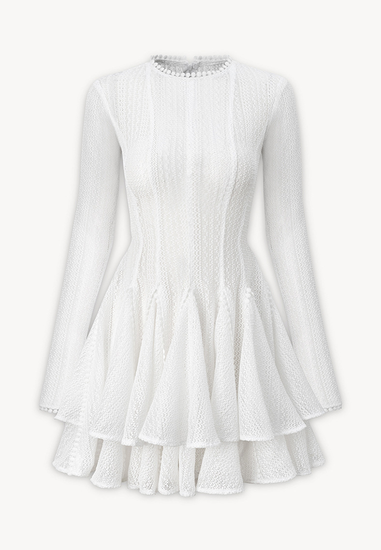 New Lace Embroidered Slim Fit Breathable Princess Dress CA25092521BK