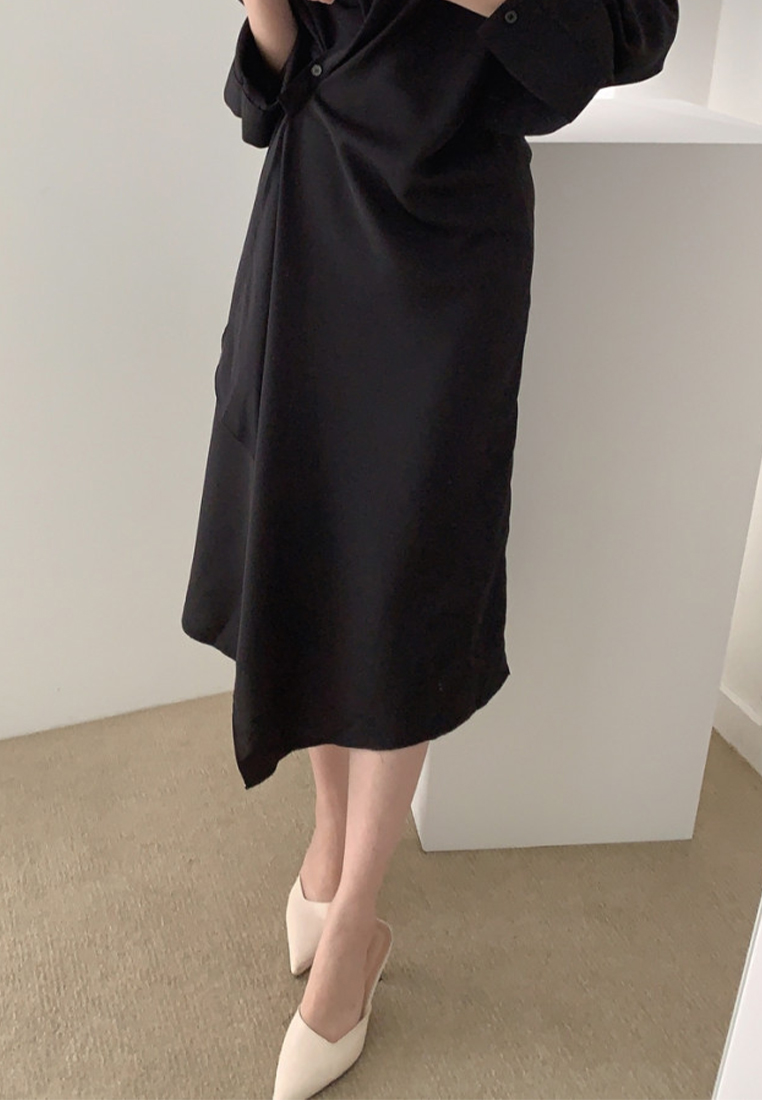 French temperament irregular shirt dress CA24030721BL