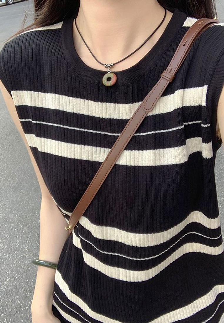 Summer new Korean style striped sleeveless long dress CA24050621BE