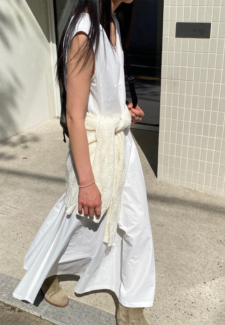 New all-match v-neck dress CA25070921BL