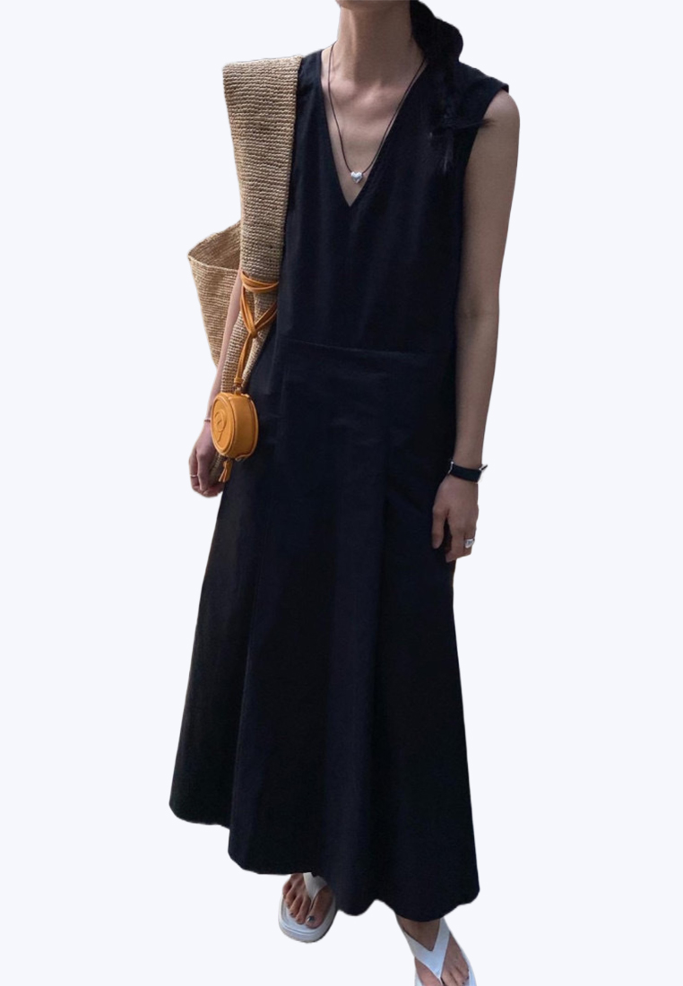 New all-match v-neck dress CA25070921BL