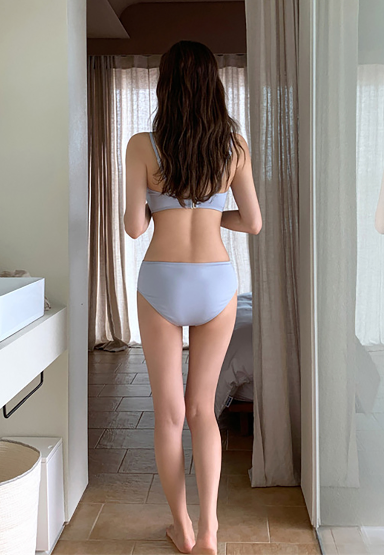 New Japanese and Korean one-piece solid color sling backless swimsuit CA250523021BL