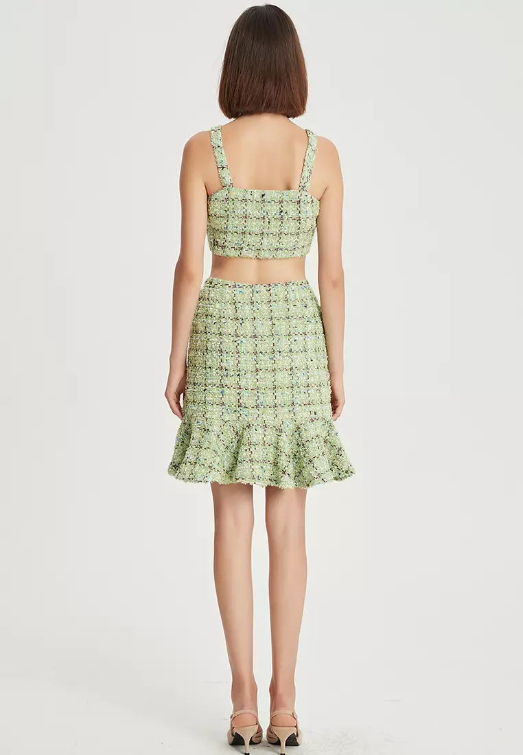 2024 F/W Original Tweed Sling Top + Fishtail Skirt Suit B22060111