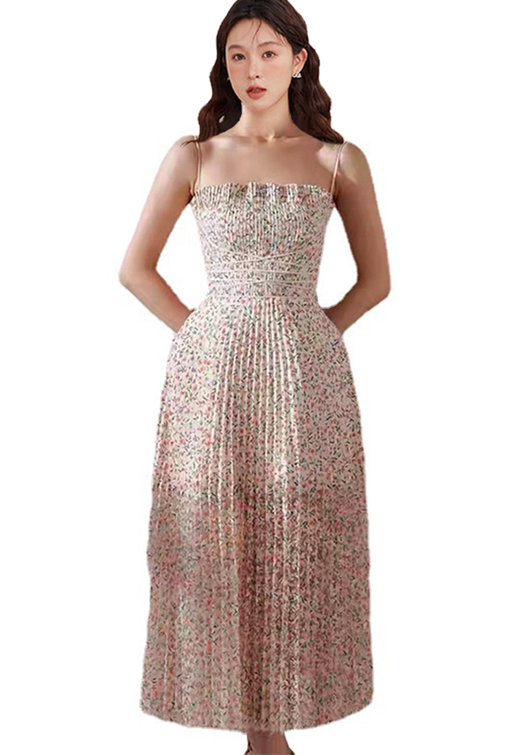 2024 Summer New Design Elegant and Elegant Style Printed Sling Dress CA4021922GR