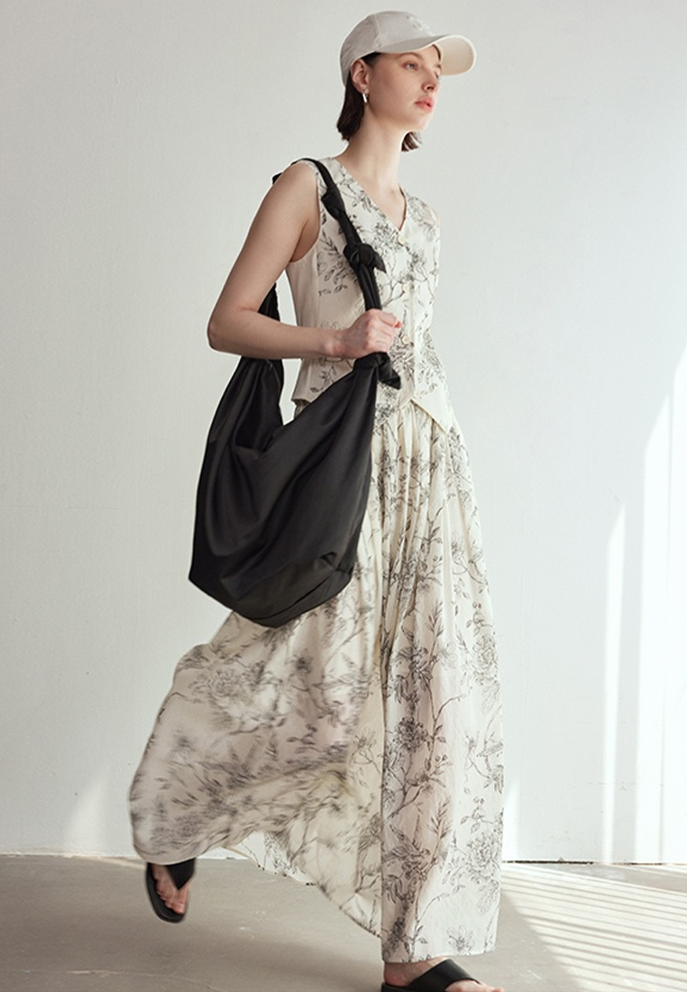 Summer Printed Sleeveless Shirt Skirt Set CA25061722BE