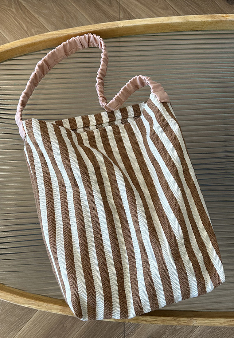 2024 minimalist striped single shoulder Totes CA24032322GR