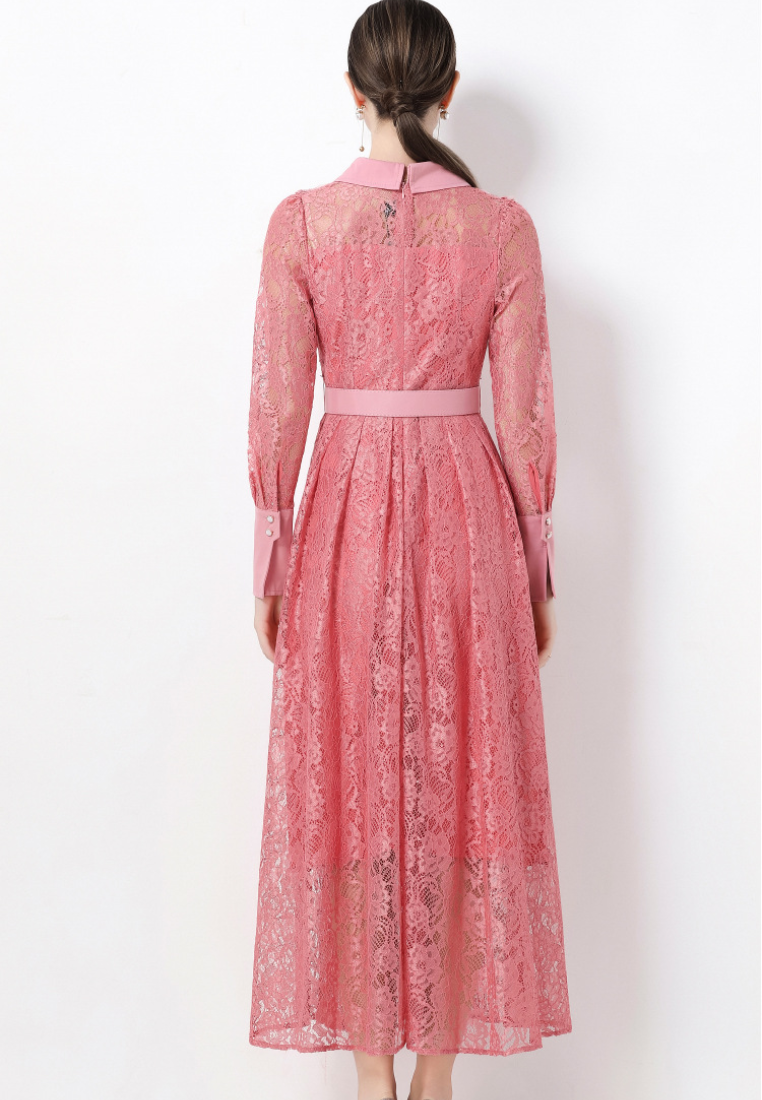 Lace elegant and stylish long-sleeved dress CA25110322PI