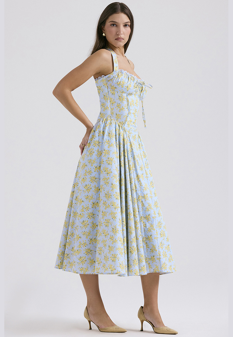 New summer slim fit printed camisole dress CA25042222PIMT