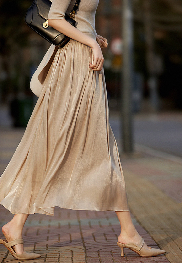 Elegantly Draping Fashionable Half-Skirt CA090822W
