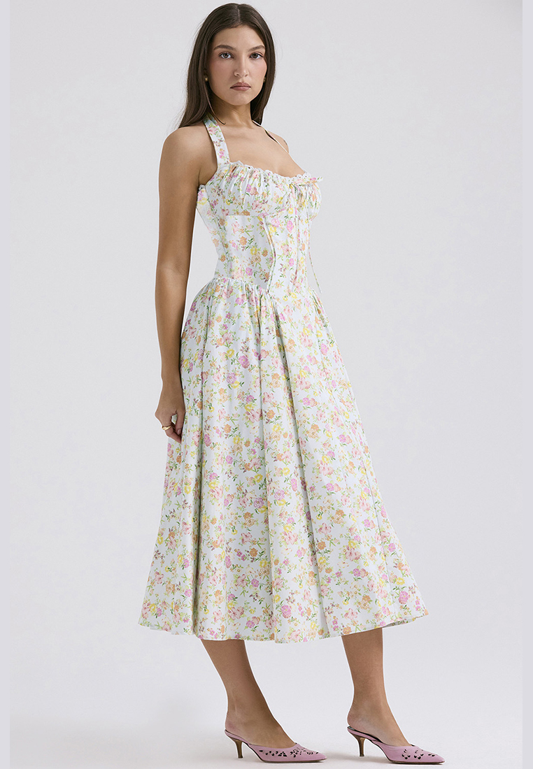 New summer slim fit printed camisole dress CA25042222PIMT