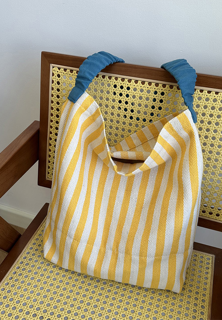 2024 minimalist striped single shoulder Totes CA24032322GR