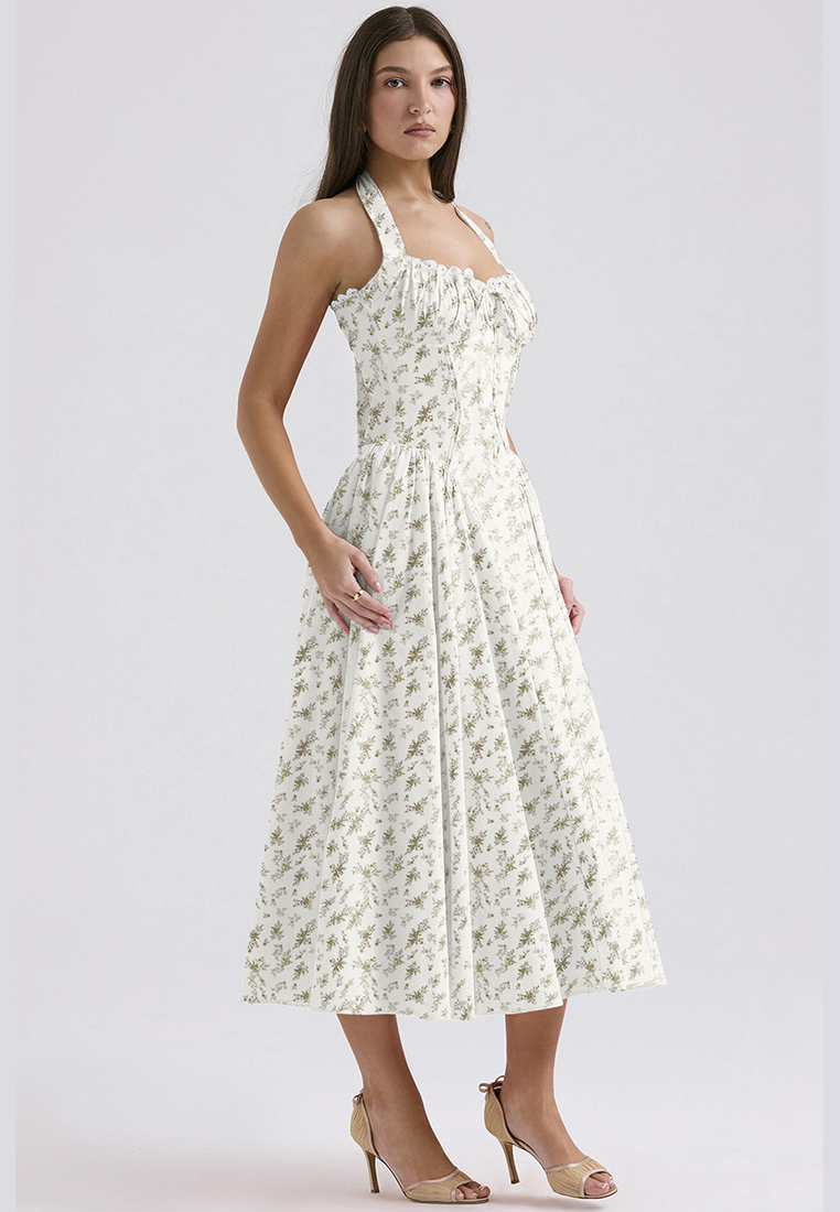 New summer slim fit printed camisole dress CA25042222PIMT