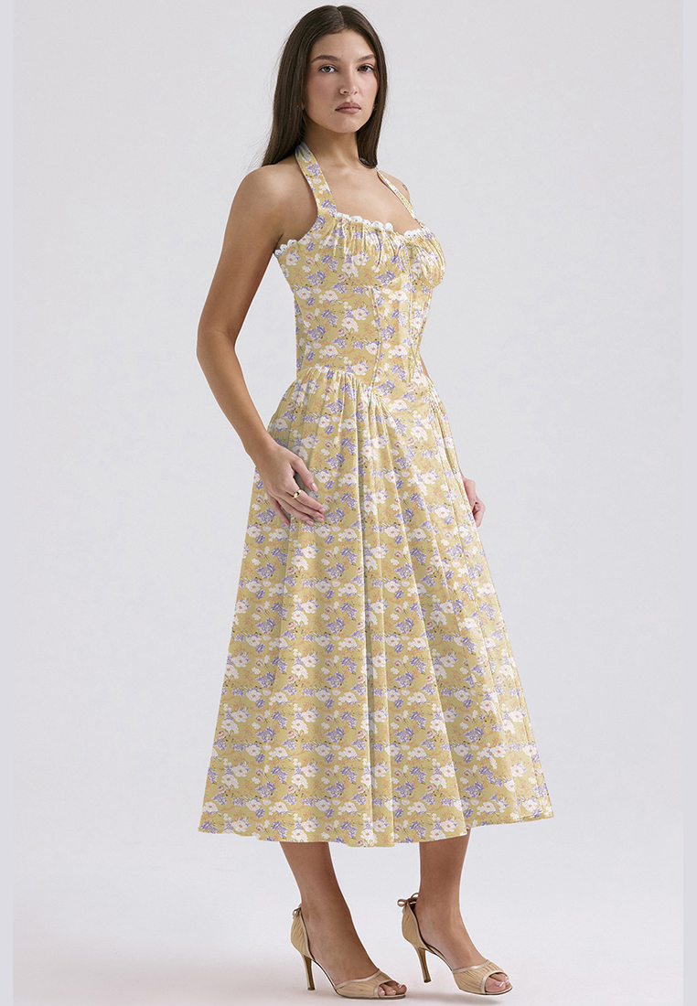 New summer slim fit printed camisole dress CA25042222PIMT