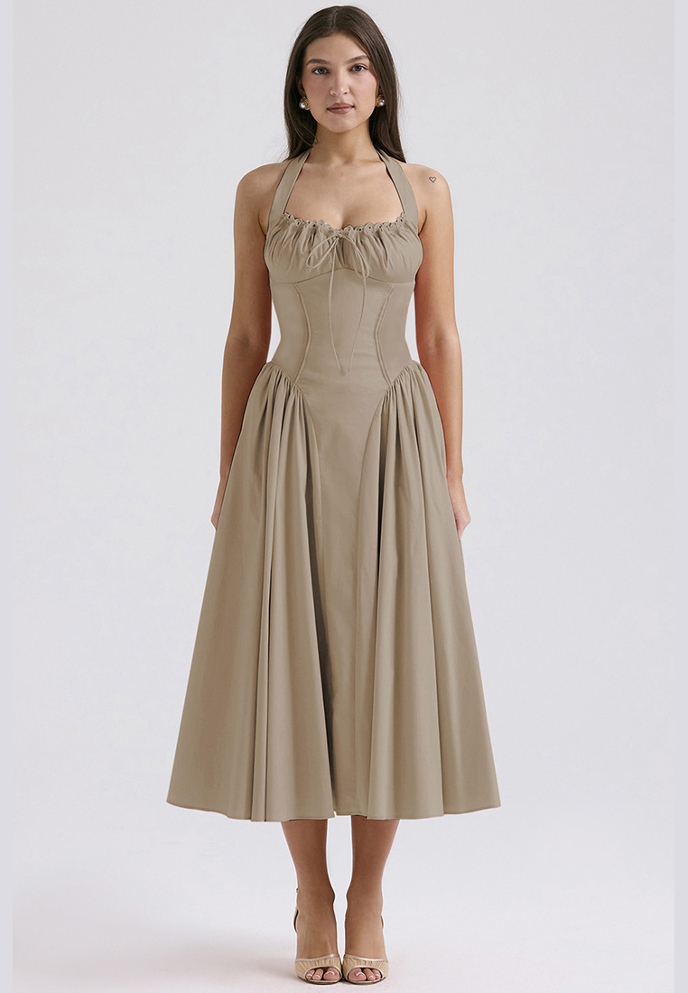 New summer slim fit printed camisole dress CA25042222PIMT