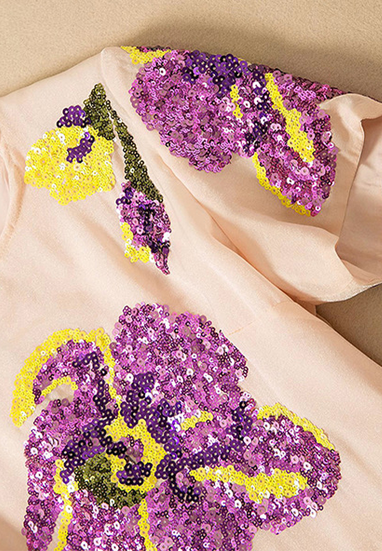 2024 Summer New Round Neck Short Sleeve Waist Wrap Skirt CA24031922YE