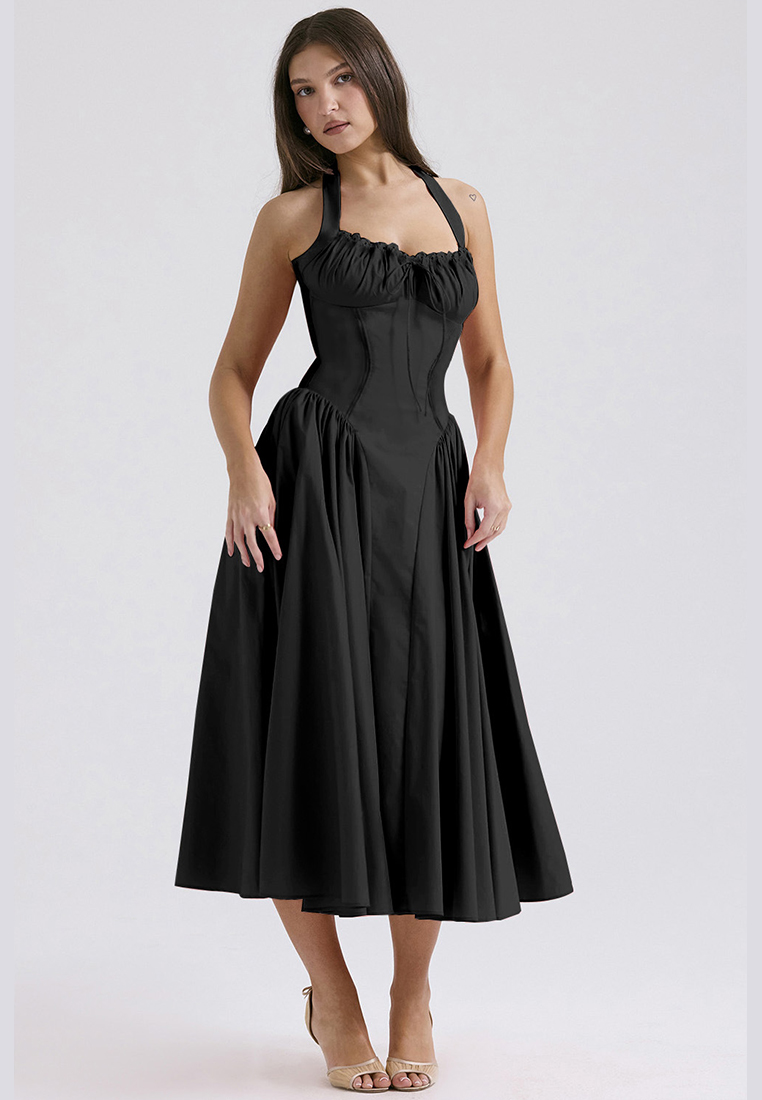 New summer slim fit printed camisole dress CA25042222PIMT