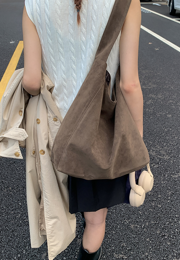 New Early Autumn Woolen Shoulder Tote Bag CA25110722MT