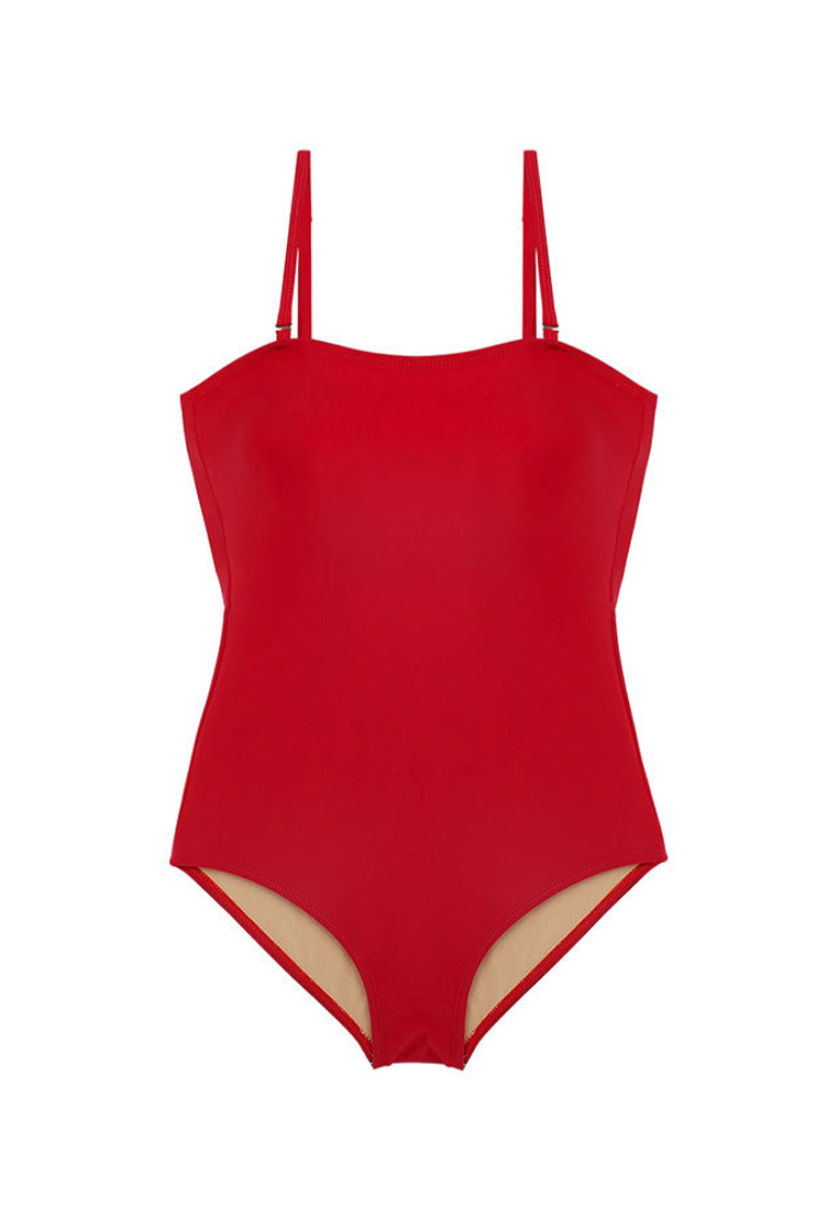 Korean camisole sexy tight one piece swimsuit CA24032122BK