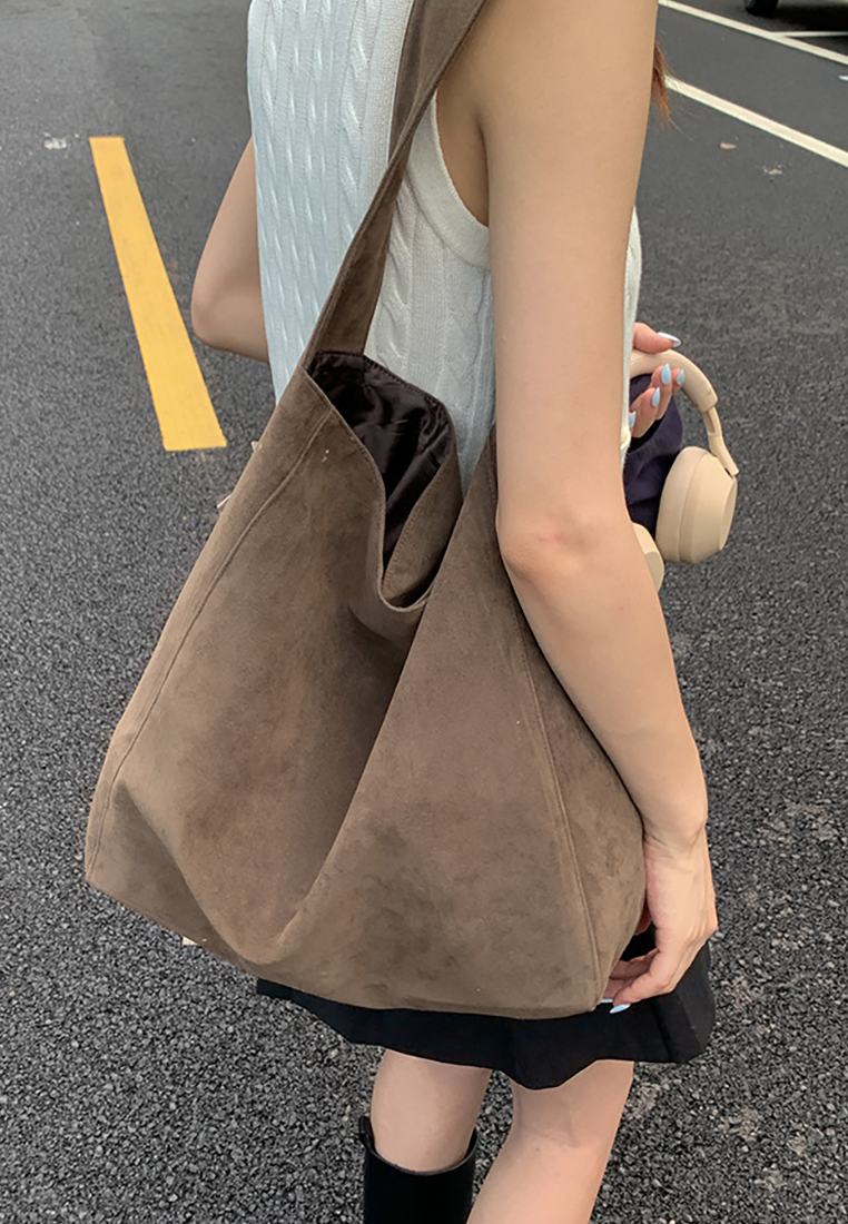 New Early Autumn Woolen Shoulder Tote Bag CA25110722MT