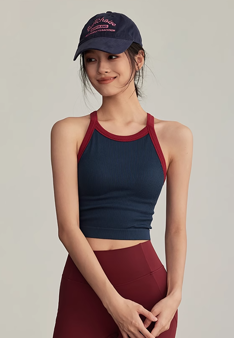 Retro sports vest with chest pads for outer wear CA25021349DBL