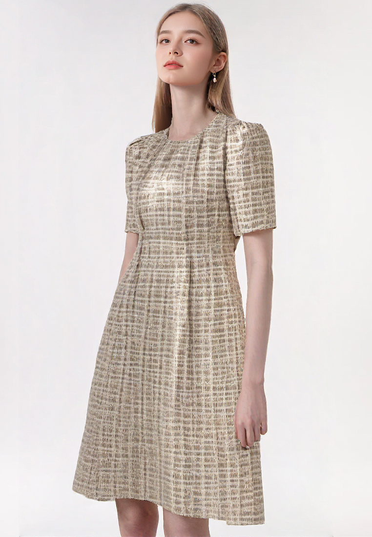 Retro elegant high waisted slimming dress CA25032723BE