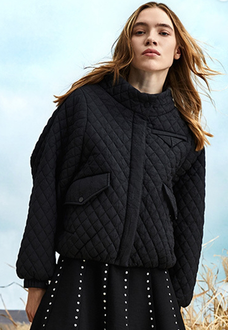 Winter New Solid Short Stand Neck Lightweight Coat CA101723GR