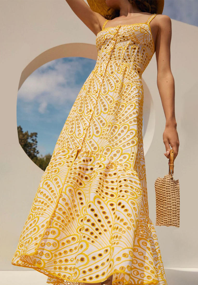 2024 New Printed Sling Style Dress CA24032623W