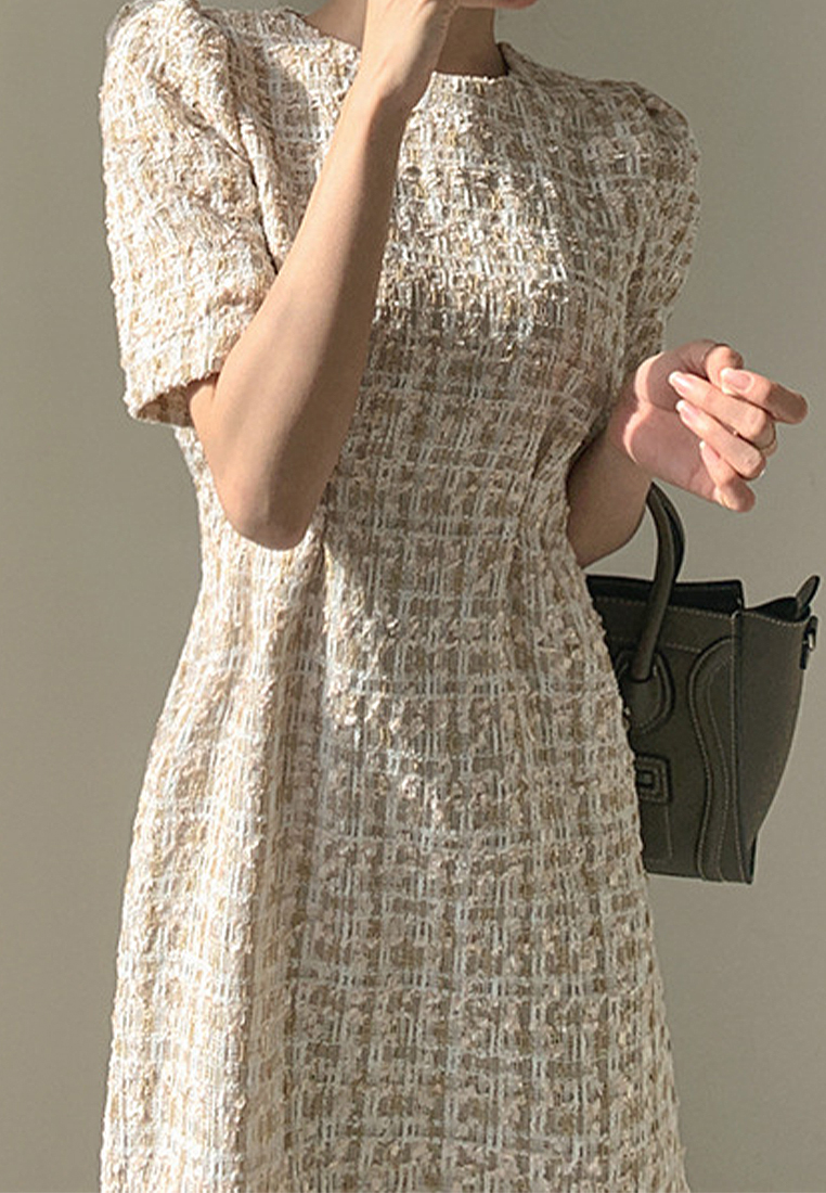 Retro elegant high waisted slimming dress CA25032723BE