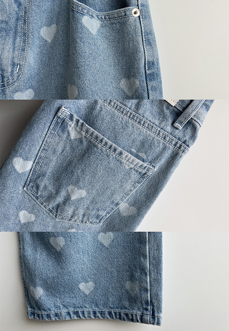 2024 Retro Light Color Printed Jeans CA24041023BL