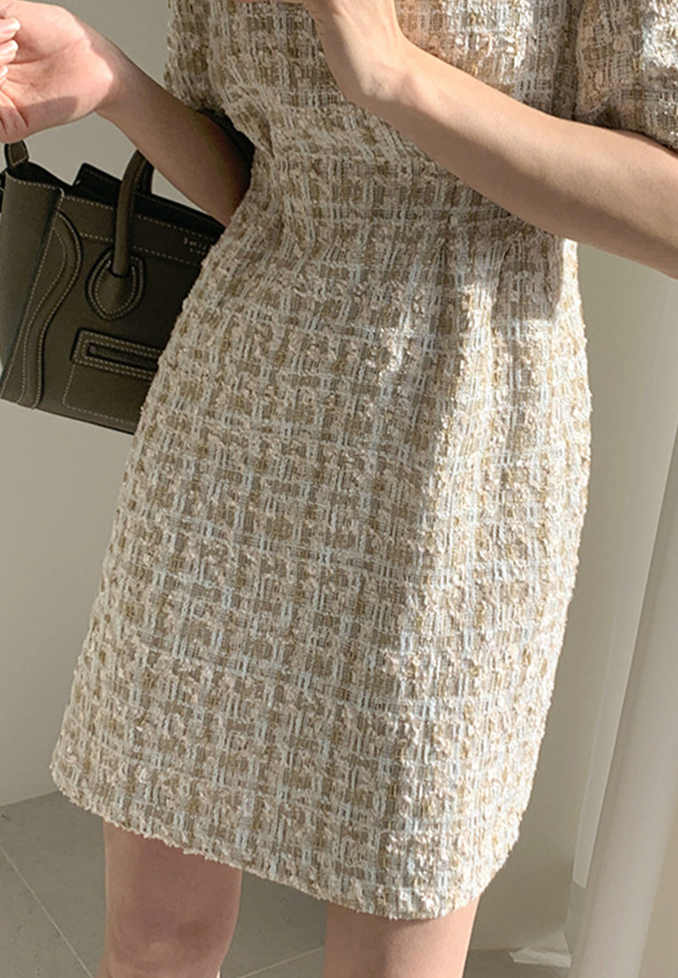 Retro elegant high waisted slimming dress CA25032723BE