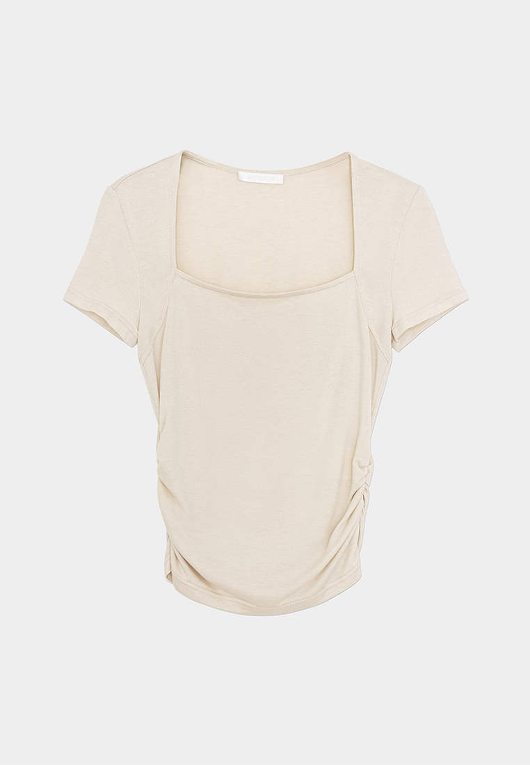 Summer French Temperament Square Neck Slim Top CA25061723BE