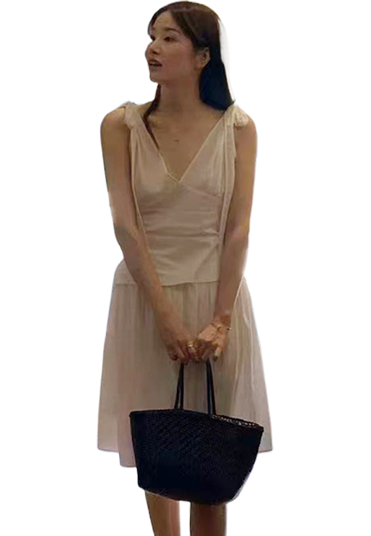 New Style Temperament Bowknot Sleeveless Vest Suspender Top CA25060323BK