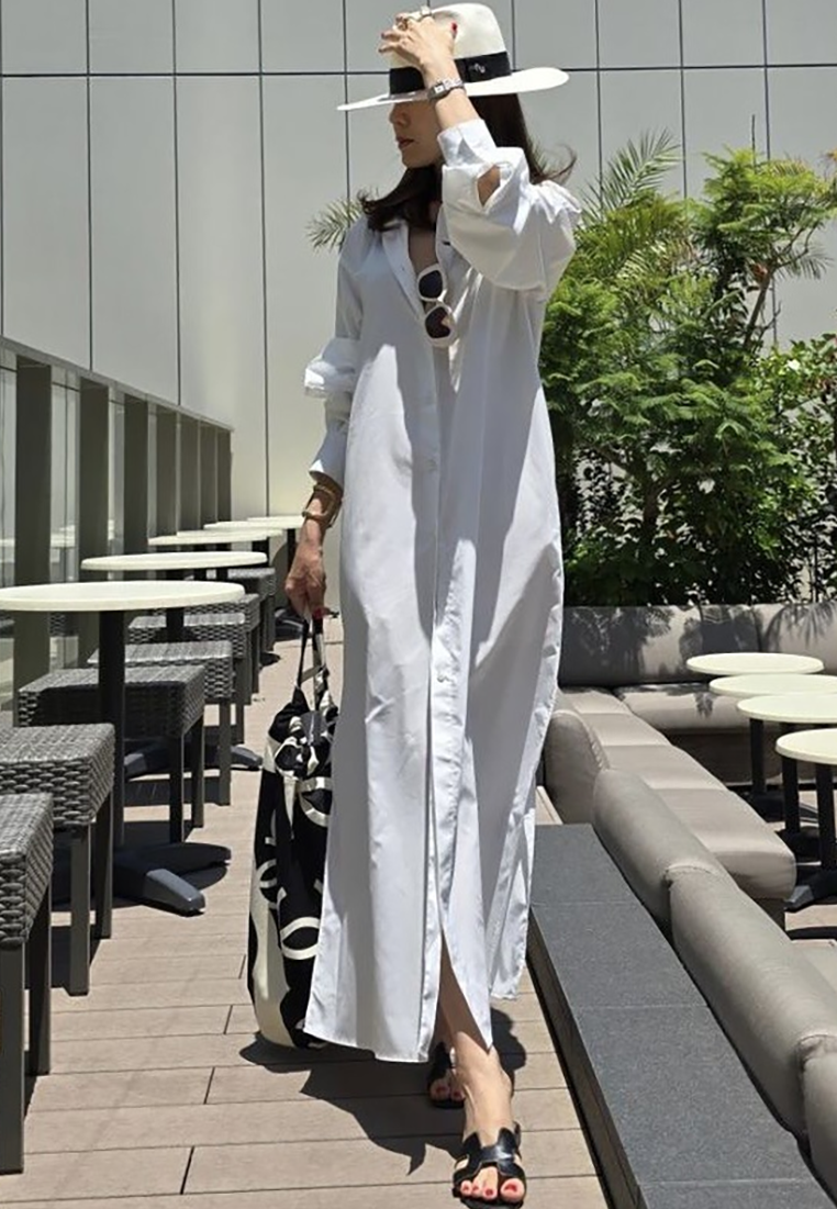 2025 Spring New Long Shirt-style Dress CA25022424PI