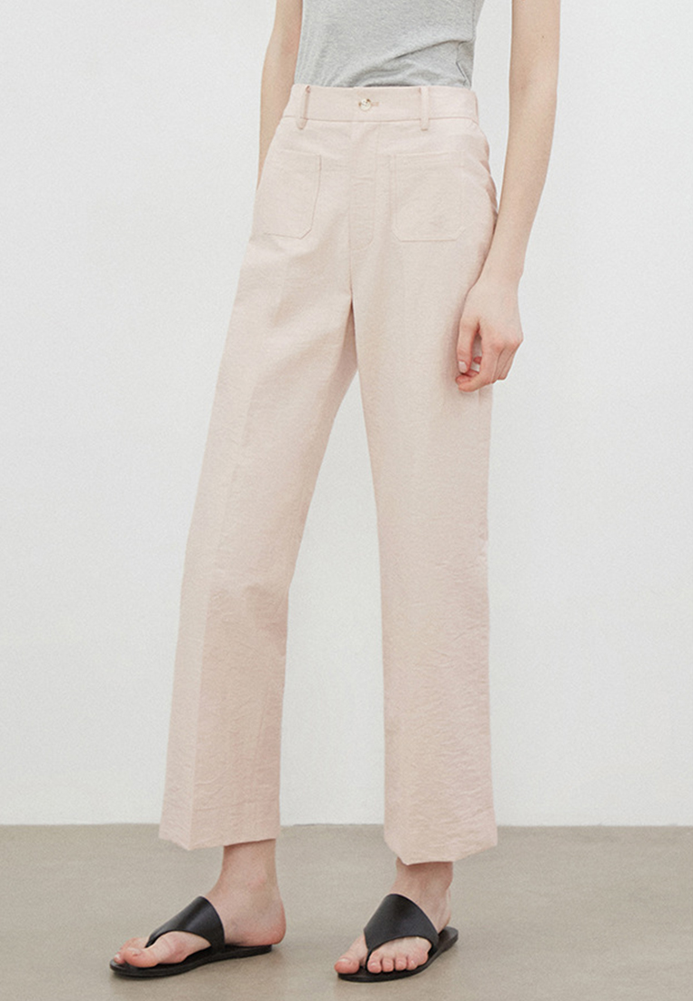 Summer high waisted straight leg nine inch casual pants CA25061724PI-sunnydaysweety