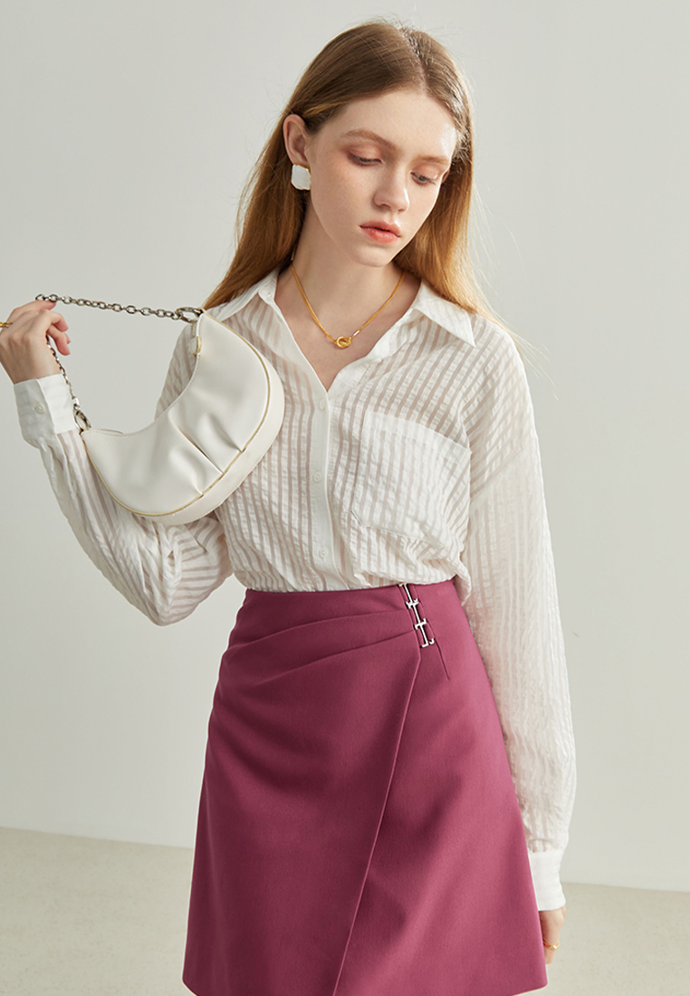 Fashion new textured striped sun protection shirt CA120424GR