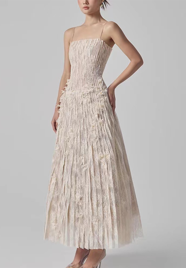 New Sleeveless Lace 3D Butterfly Flower Dress CA25092524BE