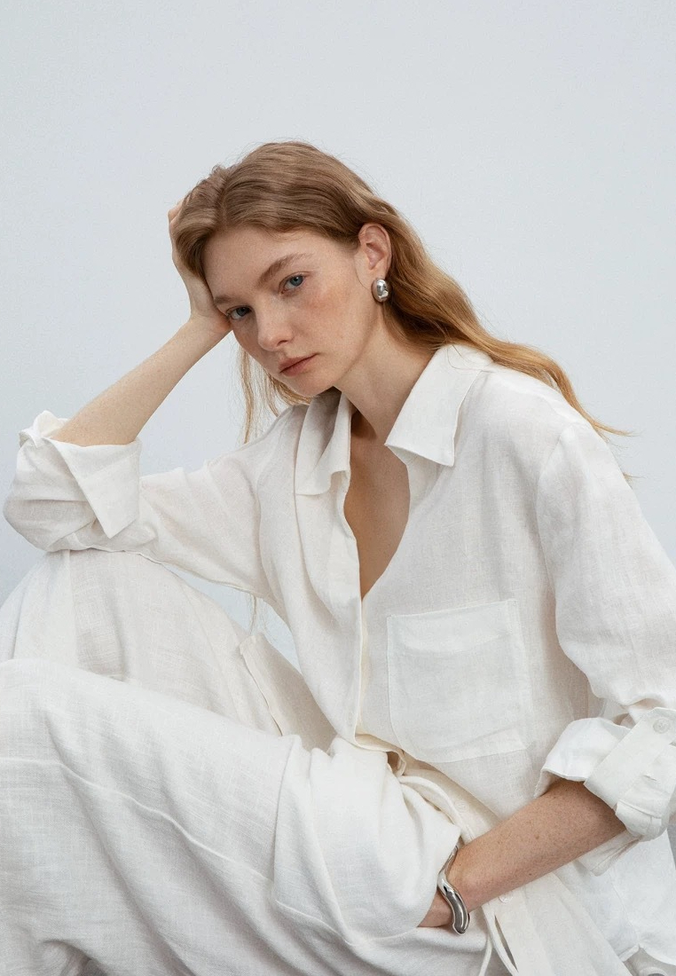 Loose and simple sun-protective long-sleeved top CA25091924W