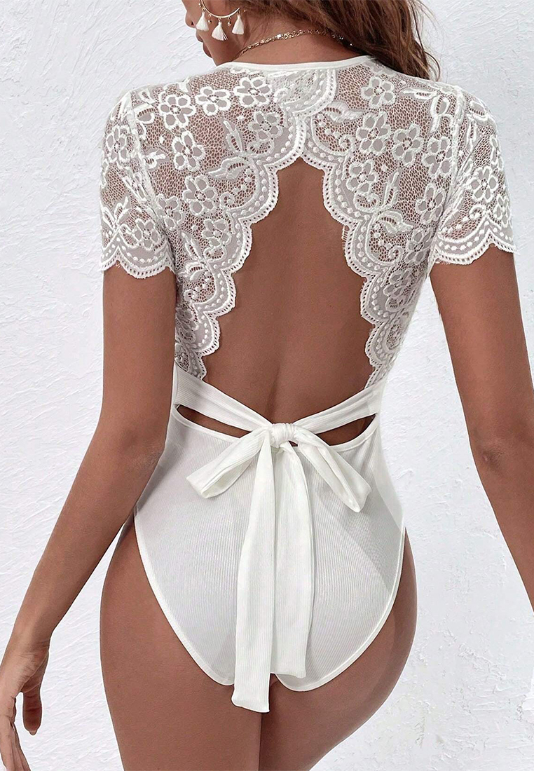 Autumn new backless strappy bow slim jumpsuit CA24112024W