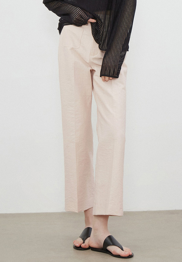 Summer high waisted straight leg nine inch casual pants CA25061724PI-sunnydaysweety