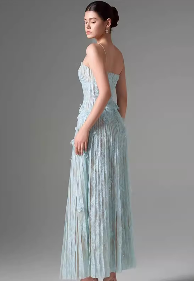 New Sleeveless Lace 3D Butterfly Flower Dress CA25092524BE