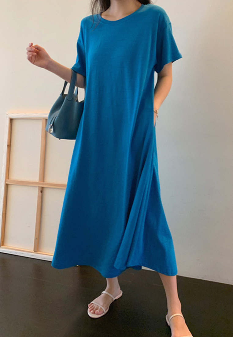 2023 New Korean Style Loose Fit Dress Long T-Shirt CA061325