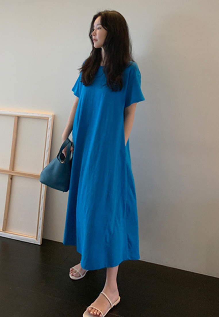 2023 New Korean Style Loose Fit Dress Long T-Shirt CA061325