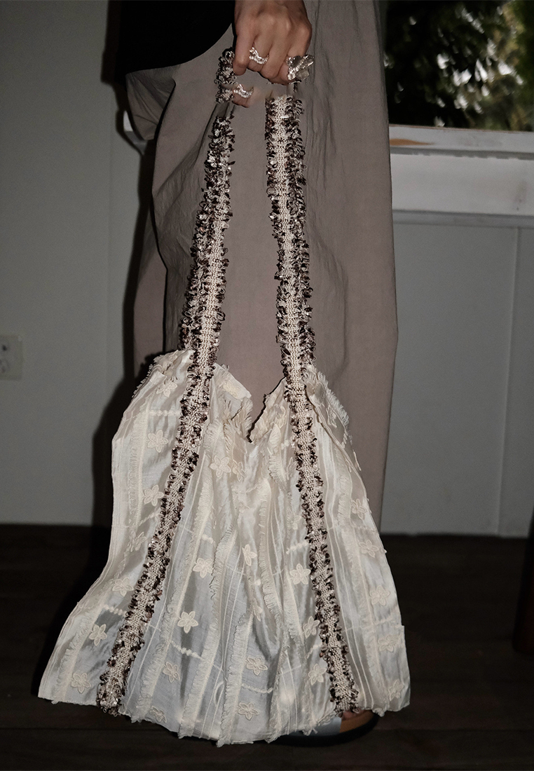 2025 Summer Canvas One-shoulder Portable Tote Bag CA25042325BE