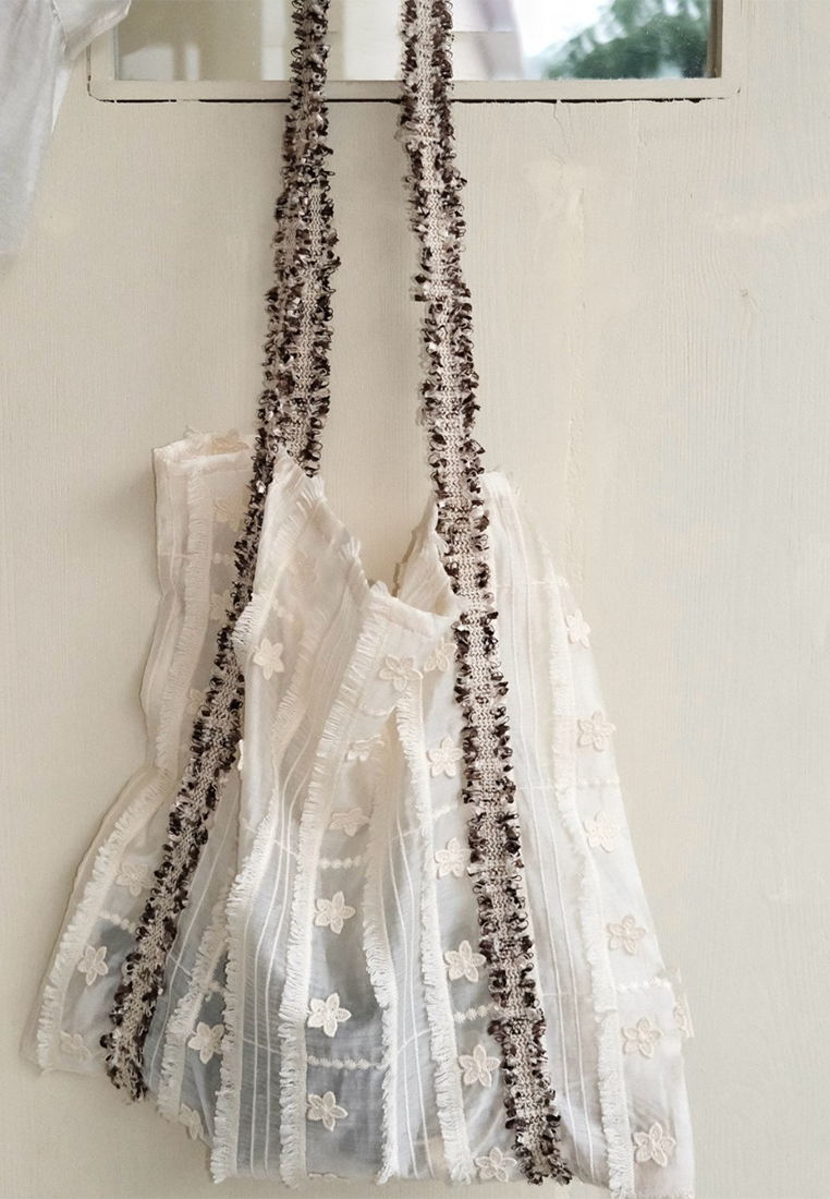 2025 Summer Canvas One-shoulder Portable Tote Bag CA25042325BE