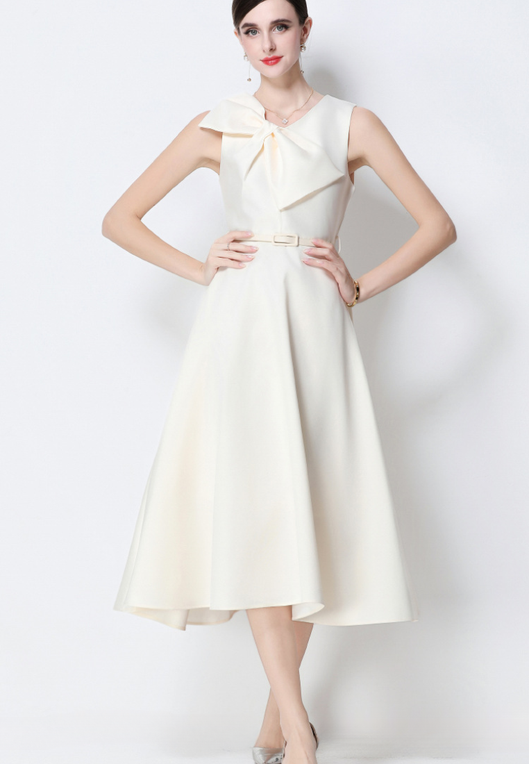 New classic black V-neck lace dress CA25110325BE