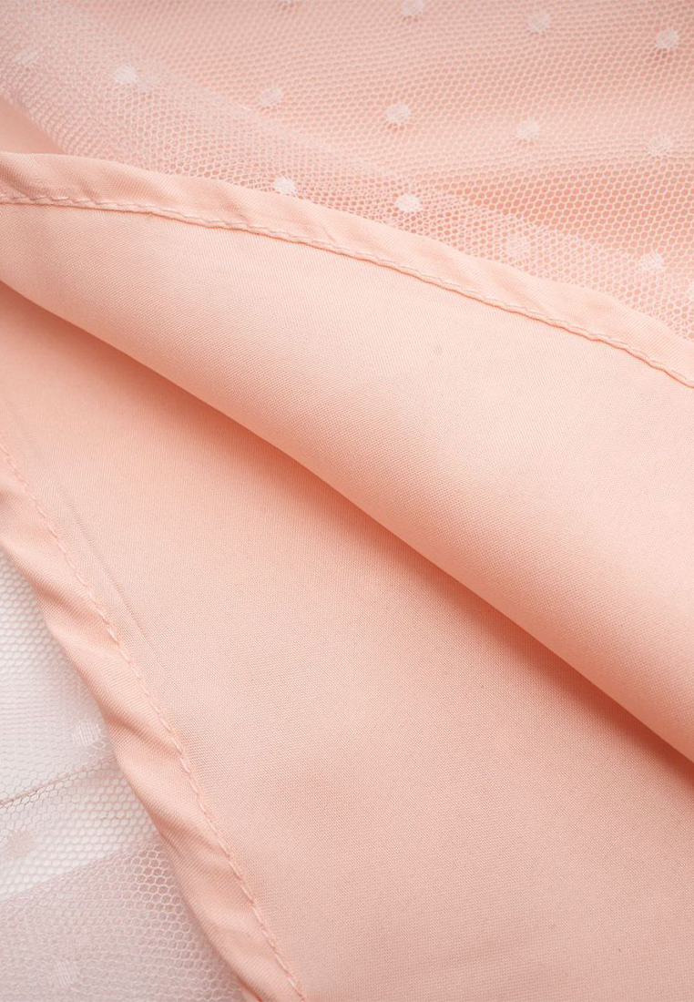 bare shoulders Mesh Chiffon Solid Color Maxi Dress CA090825BK