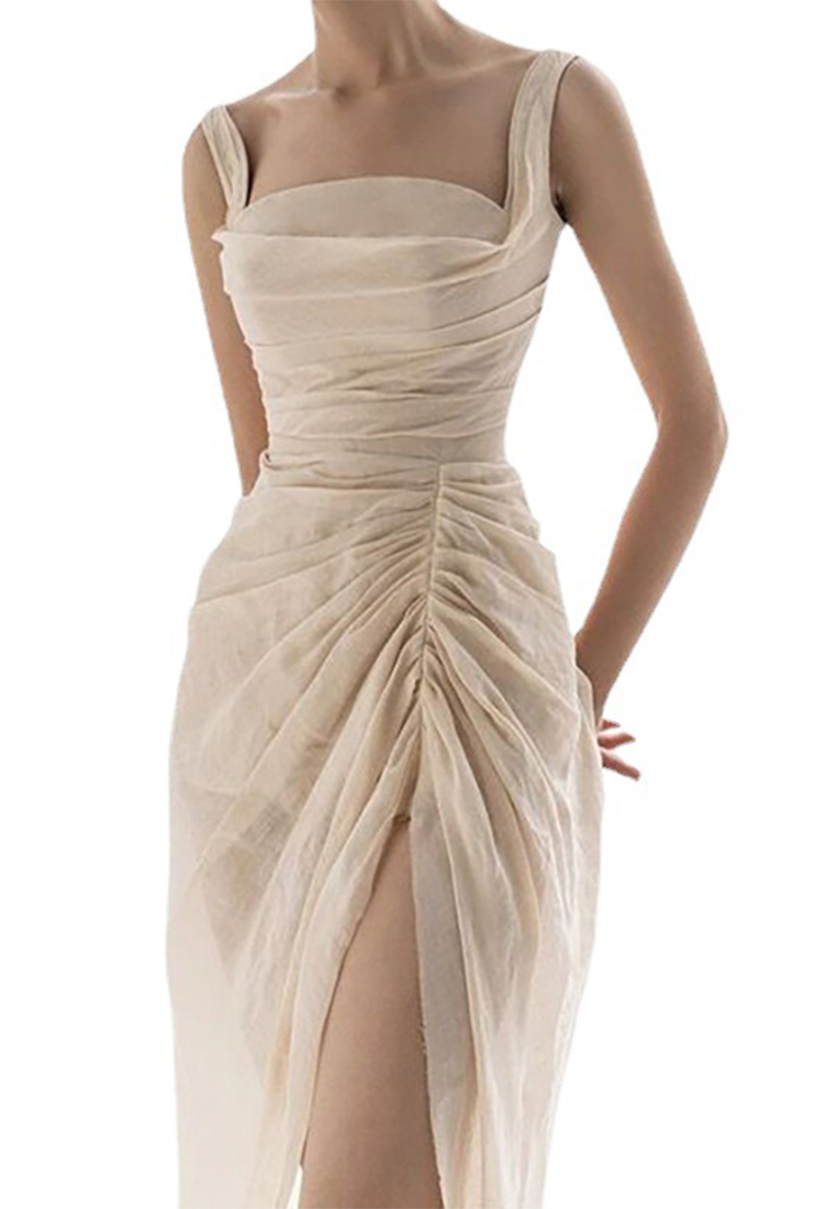 New Style Slim Fit Split Skirt with Waist Wrap Sexy Dress CA4021925W